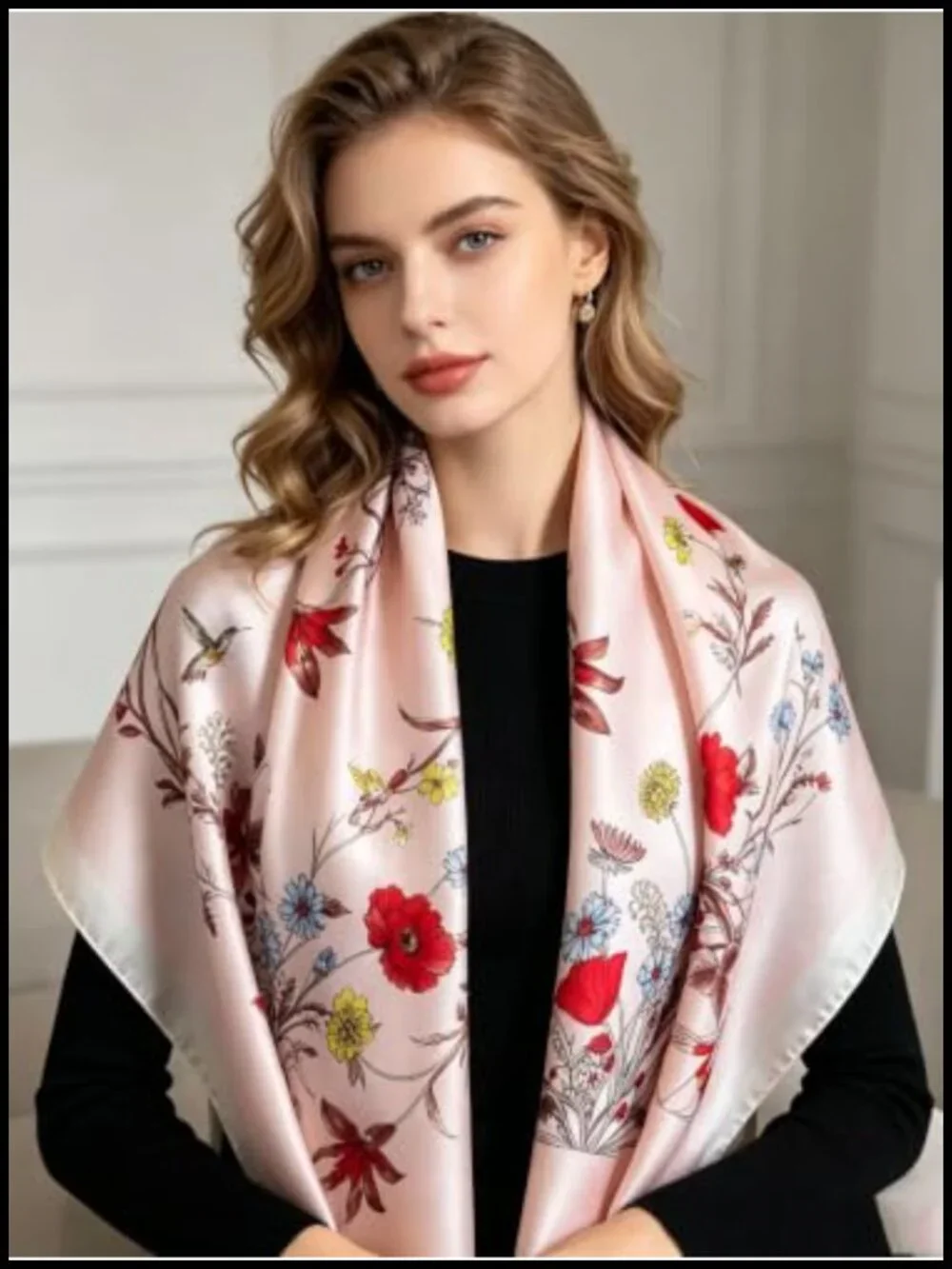 70x35in Mulberry Silk Fashion Scarf Lightweight Shawl Wrap Long